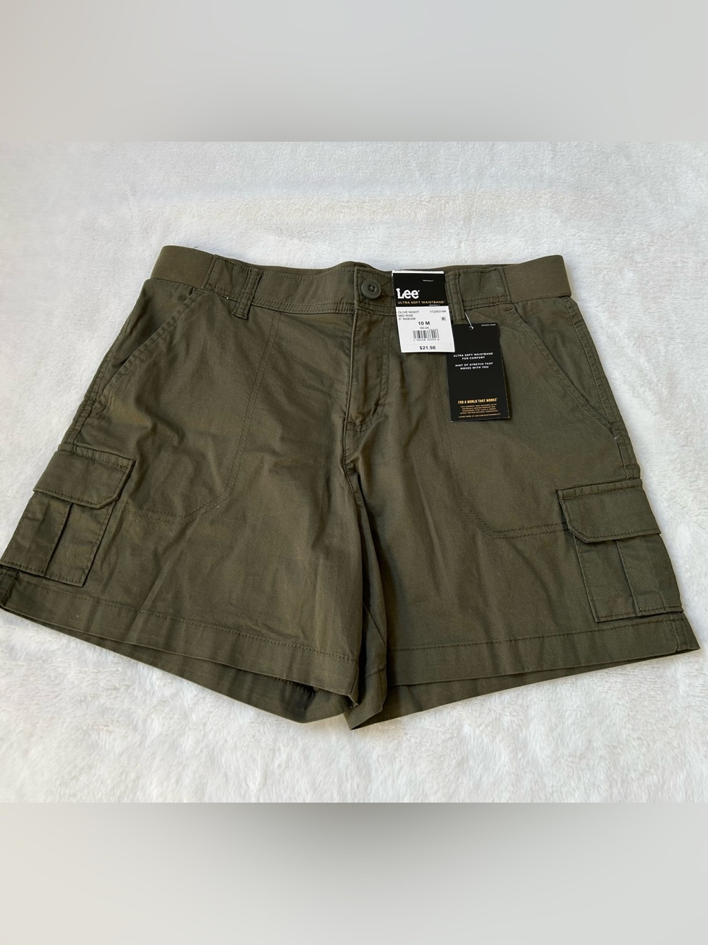 Lee Olive Green Utility Cargo Shorts